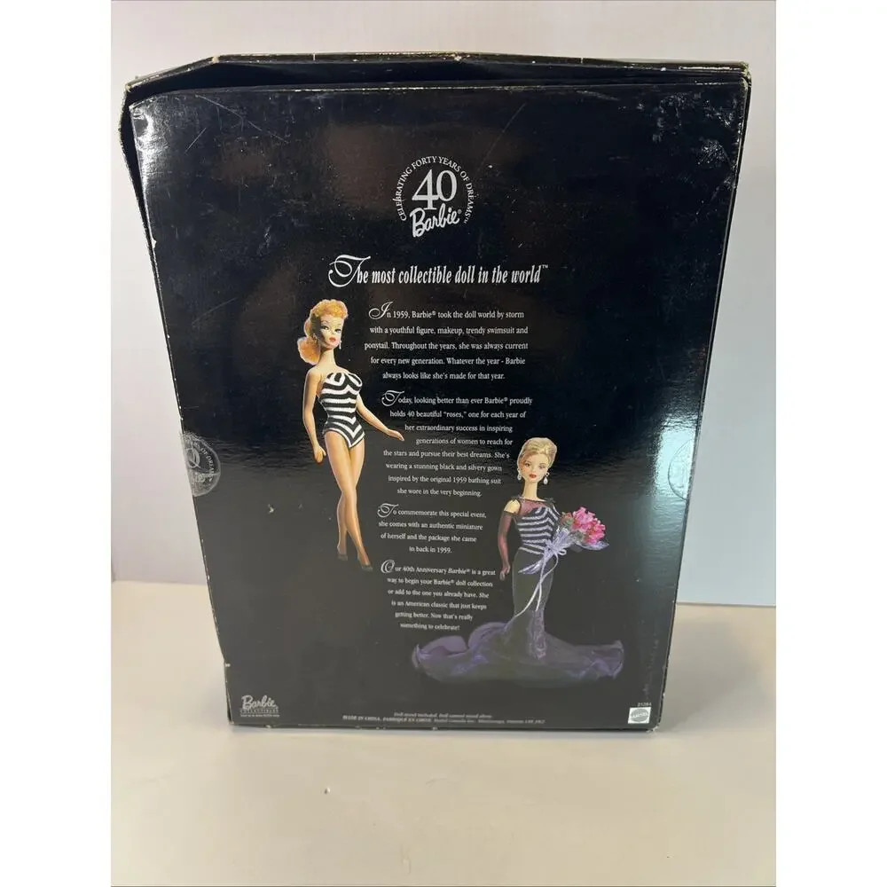 Barbie 1999 40th Anniversary Collector Edition w Black Dress Mattel # 21364 Rare